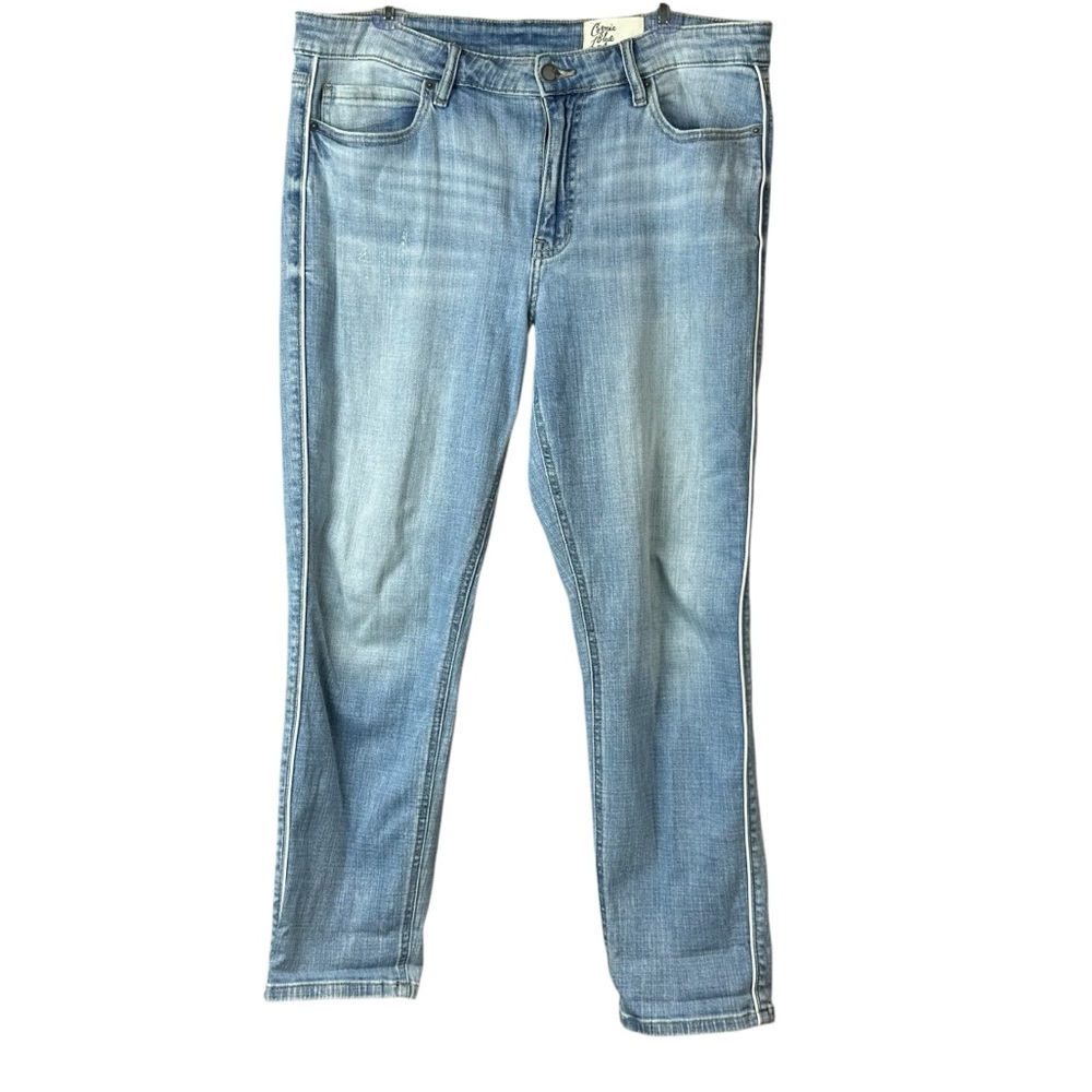 Cosmic Blue Love Light Blue Adrianne Piping Detail Boyfriend Jeans Women Sz 32